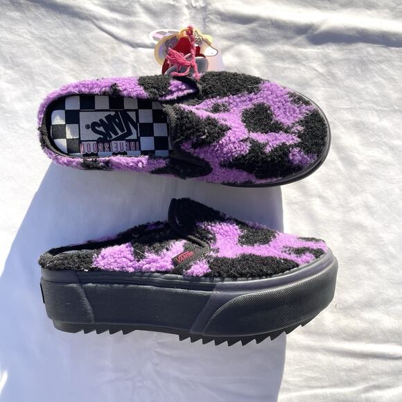 Vans X Ireneisgood Classic Mule Stacked Platform Shoes Womens 5 Fuzzy Purple - Picture 5 of 8